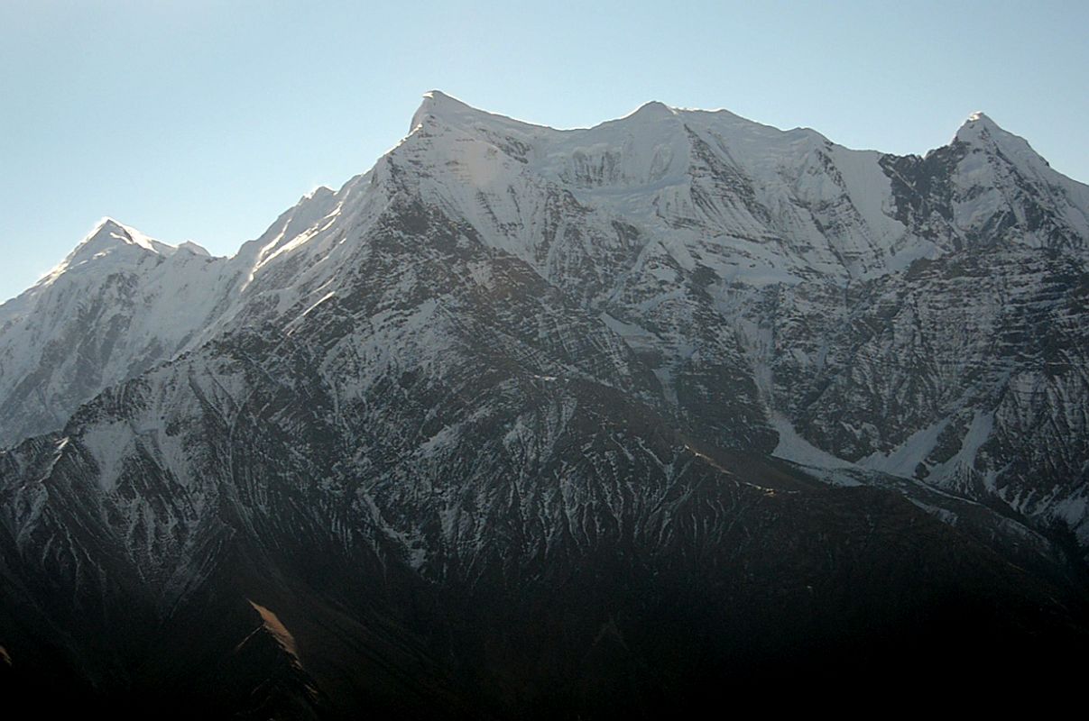 06 Tilicho Peak, Nilgiri North, Nilgiri Central, Nilgiri South From Slope Above Yak Kharka On The Trail To Kalopani Around Dhaulagiri 